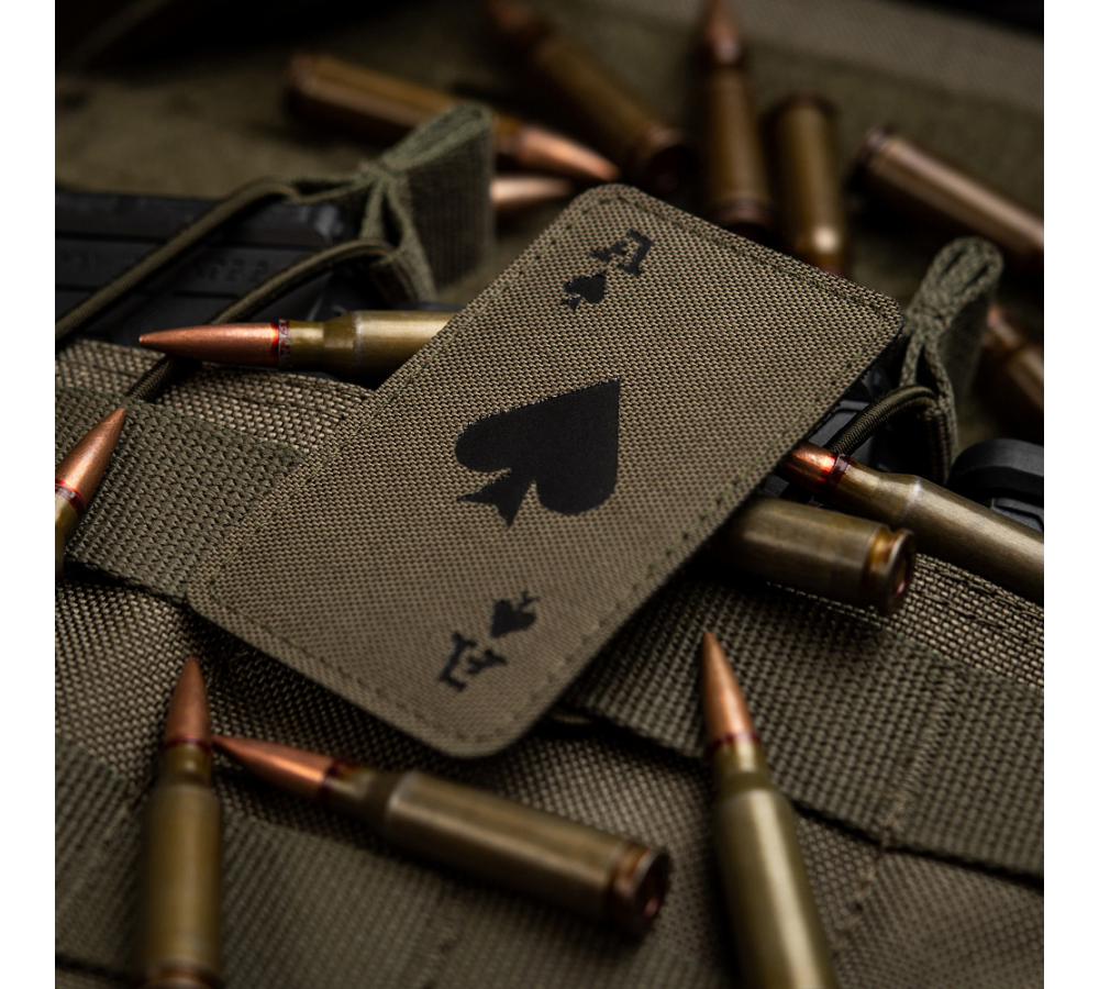 M-Tac Patch "Ace of Spades", Laser Cut, Green/Black