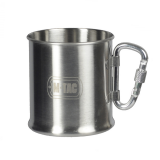 M-Tac Edelstahlbecher mit Karabiner, 250 ml