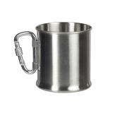 M-Tac Edelstahlbecher mit Karabiner, 250 ml