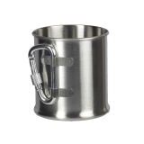 M-Tac Edelstahlbecher mit Karabiner, 250 ml