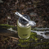 M-Tac Thermobecher 750 Ml Mit Klapploffel Olive/Edelstahl