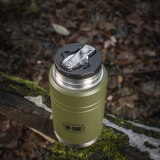 M-Tac Thermobecher 750 Ml Mit Klapploffel Olive/Edelstahl