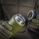 M-Tac Thermobecher 750 Ml Mit Klapploffel Olive/Edelstahl