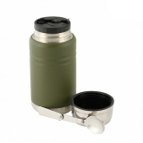 M-Tac Thermobecher 750 Ml Mit Klapploffel Olive/Edelstahl