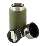 M-Tac Thermobecher 750 Ml Mit Klapploffel Olive/Edelstahl