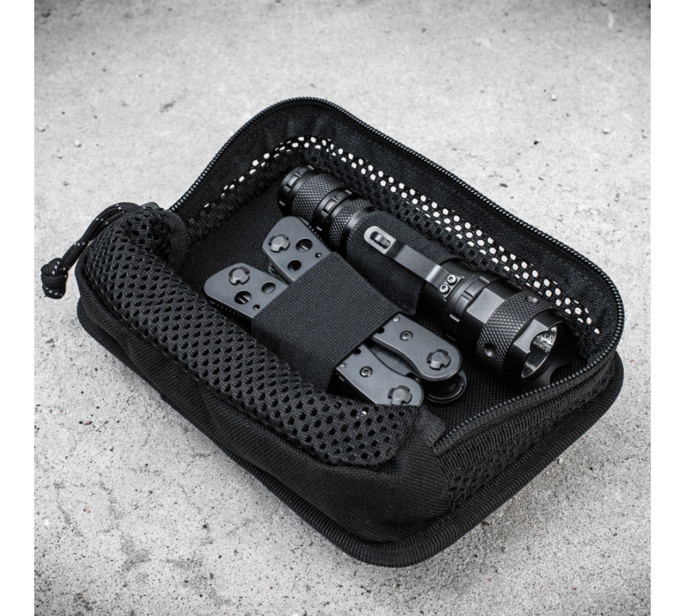 M-Tac Modular Insert Zipper Mesh Pouch – Black