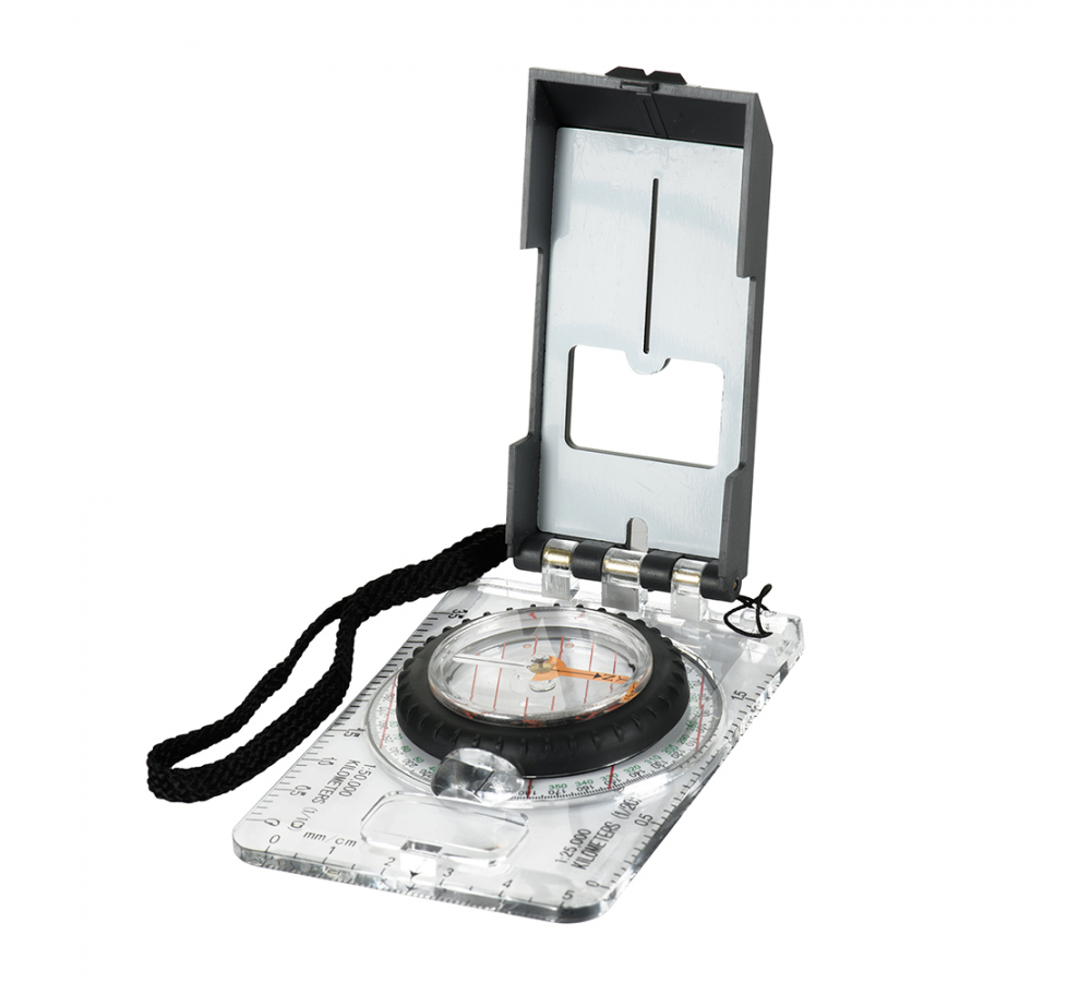 Compass "Map Compass with Mirror", large, transparent, M-Tac