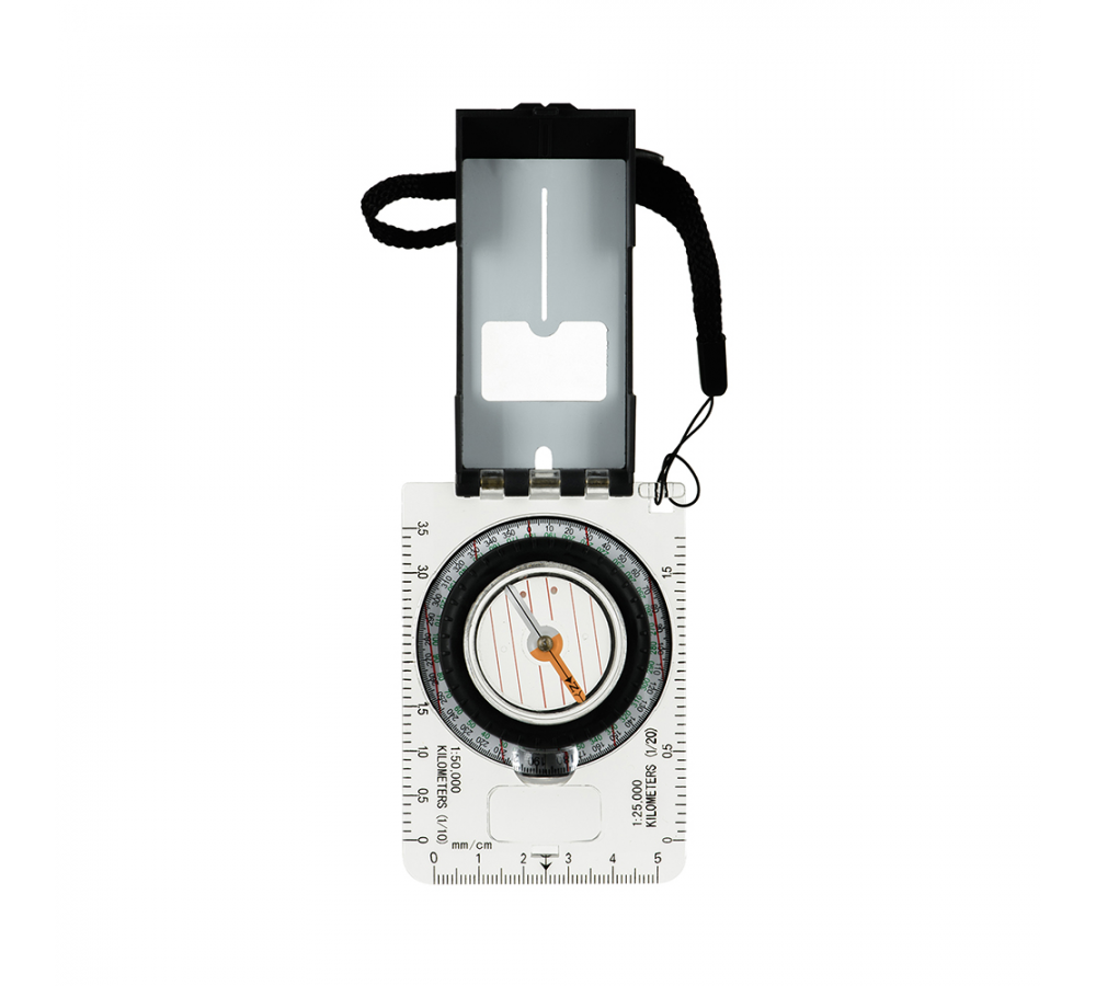 Compass "Map Compass with Mirror", large, transparent, M-Tac