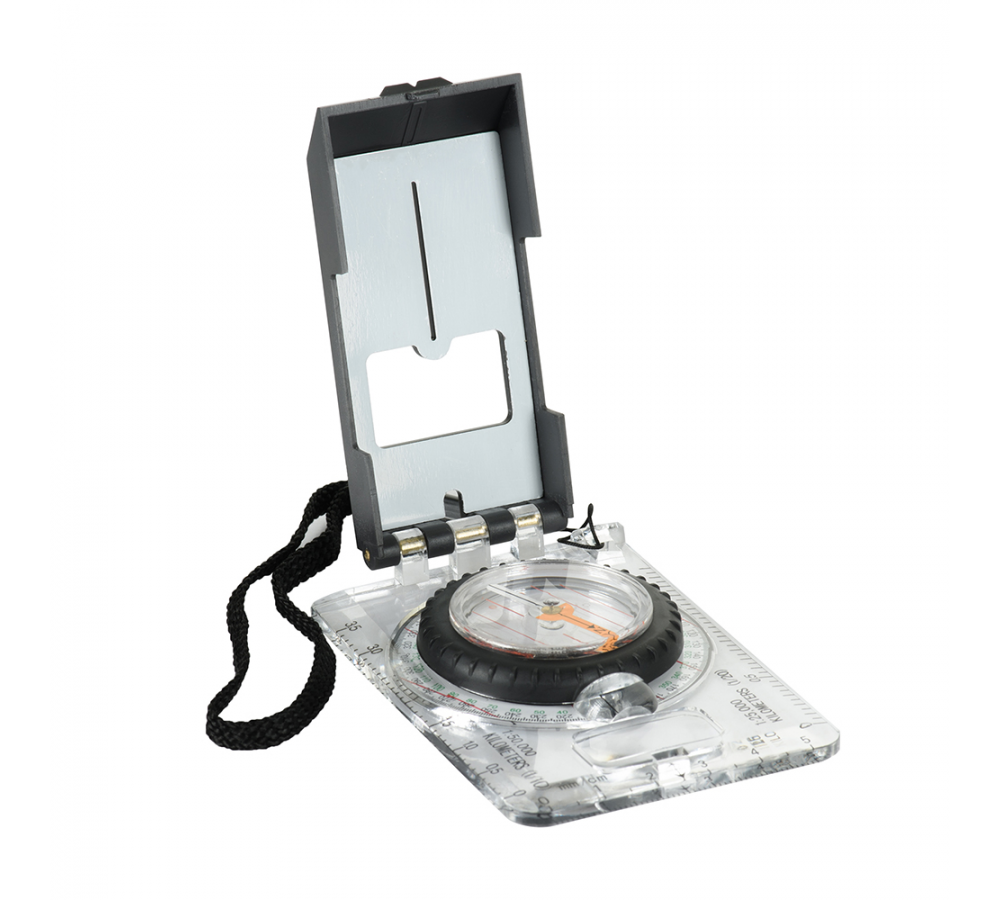 Compass "Map Compass with Mirror", large, transparent, M-Tac
