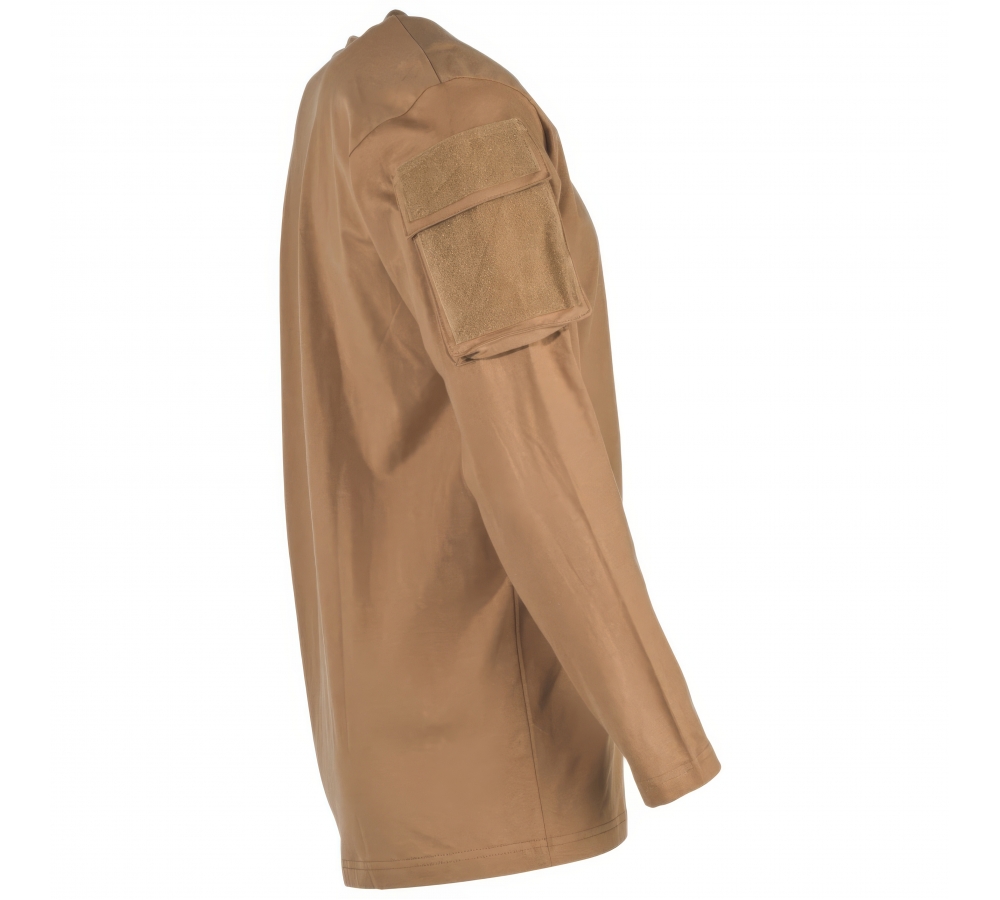 Chemise à manches longues coyote avec poches sur les manches