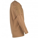 Chemise à manches longues coyote avec poches sur les manches