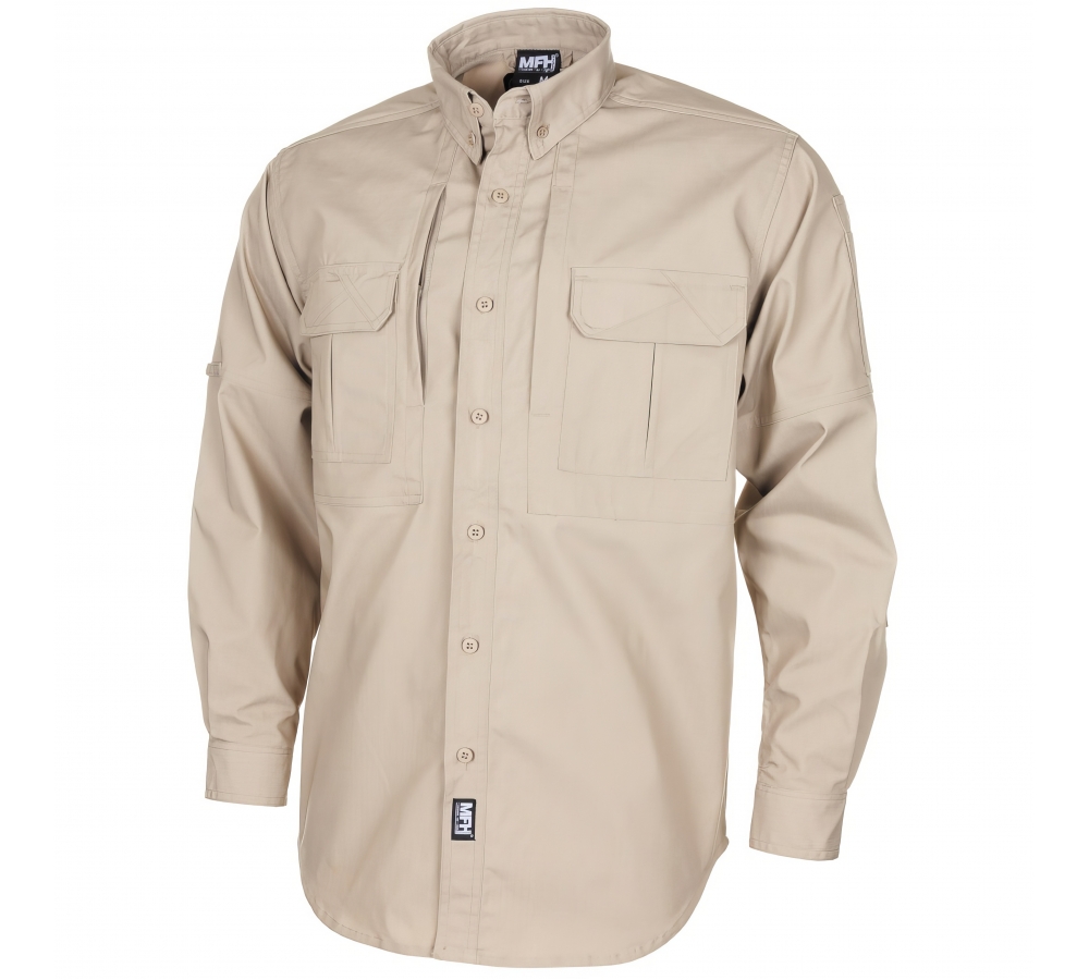Hemd "Attack" langarm khaki Teflon Rip Stop
