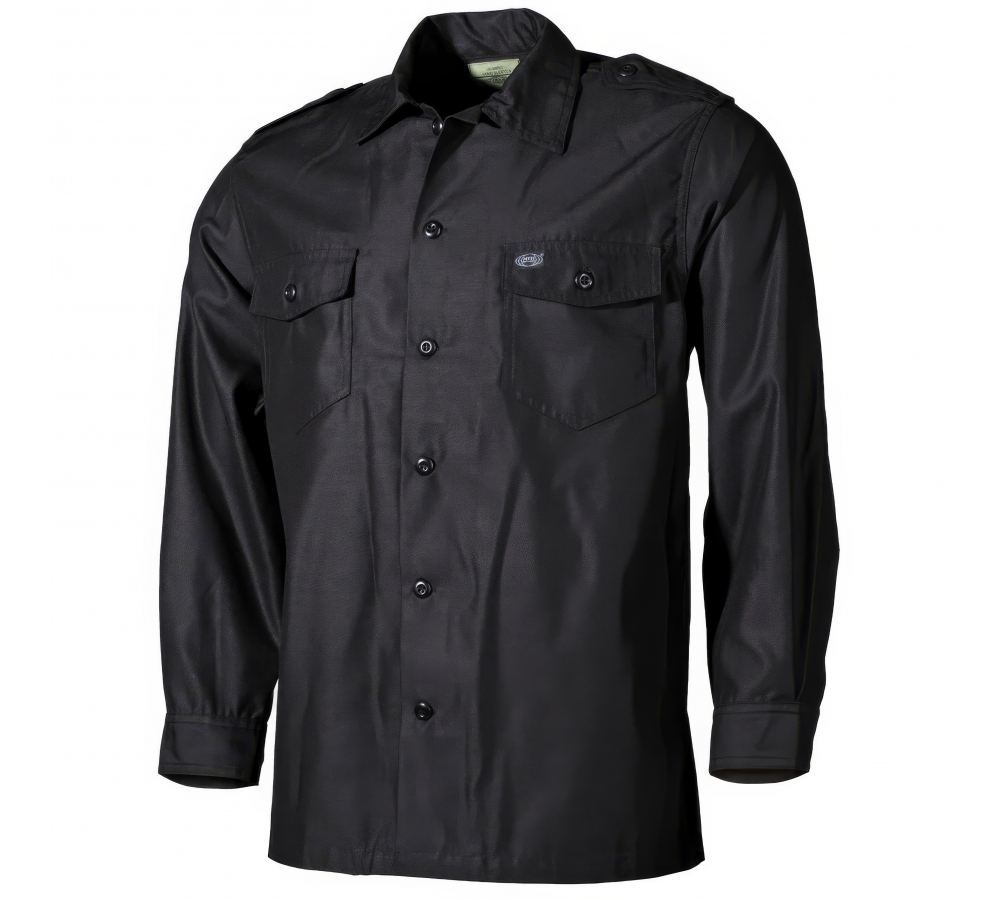 Camicia a maniche lunghe nera