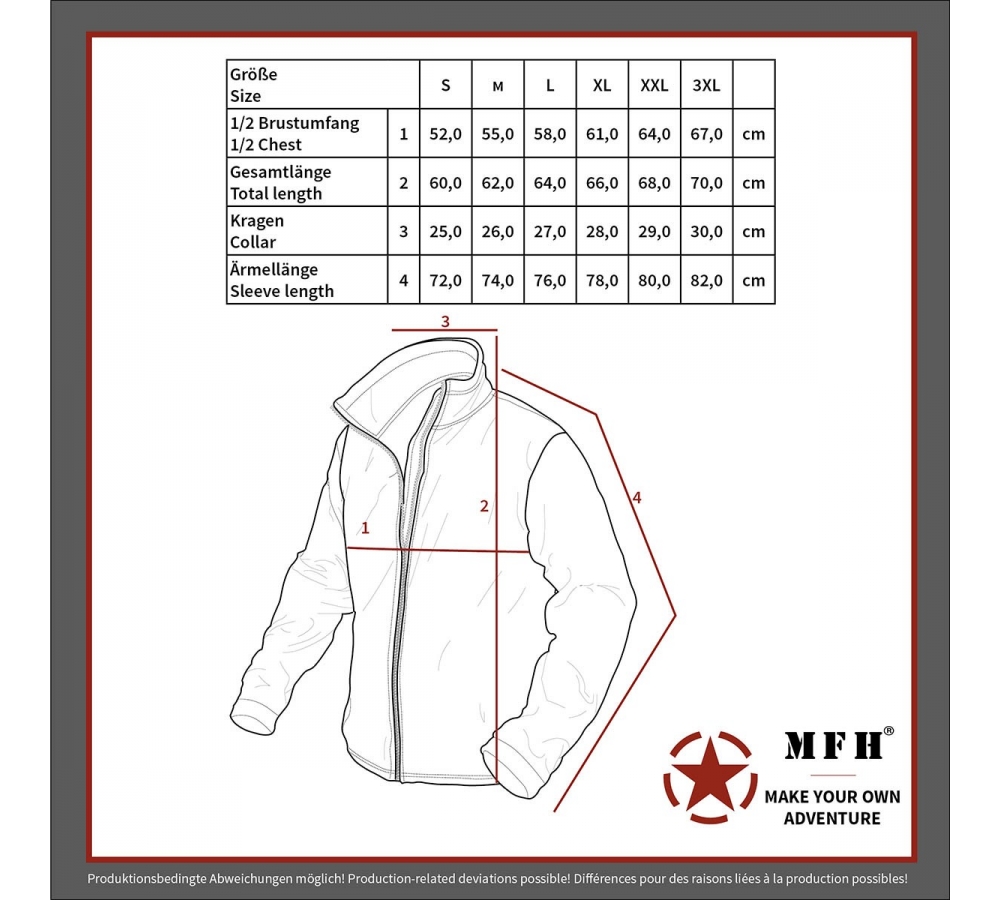 US Unterziehjacke "Tactical" schwarz