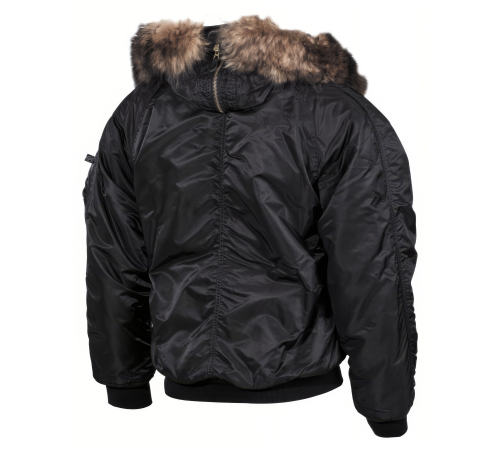 Chaqueta Polar US N2B negra con forro grueso