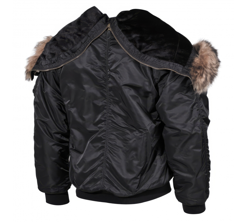 Chaqueta Polar US N2B negra con forro grueso