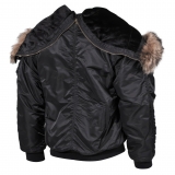 Chaqueta Polar US N2B negra con forro grueso