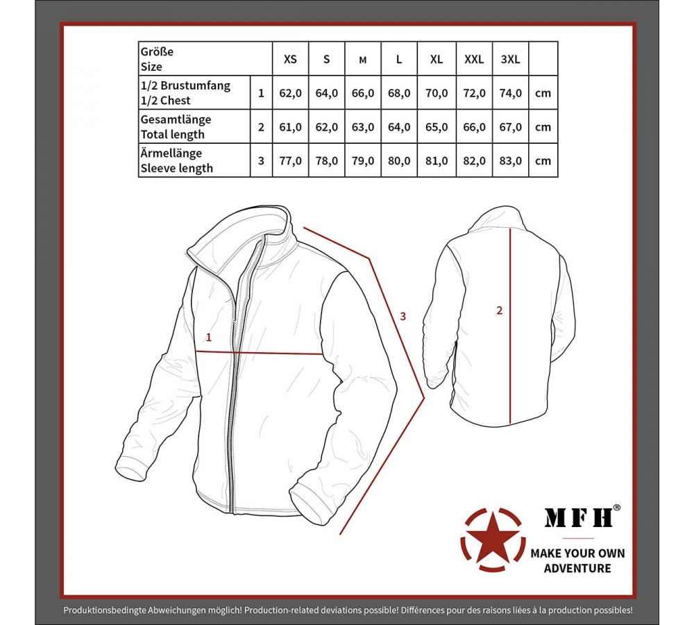 Chaqueta Polar US N2B negra con forro grueso