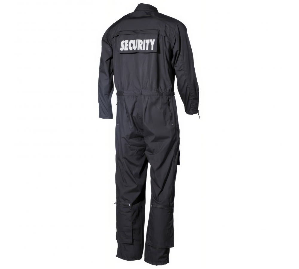 Overall "Security", schwarz, mit Patches, viele Taschen