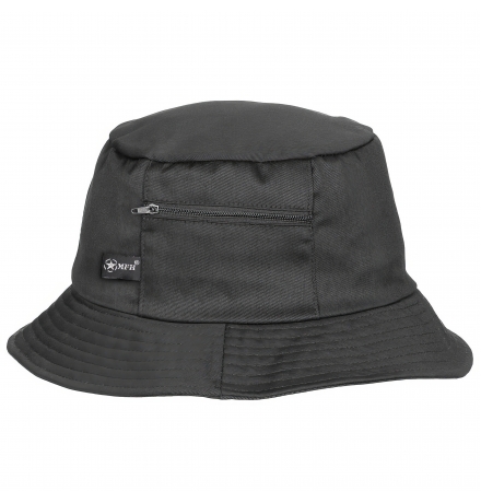 Schlapphut (Fischermütze) kleine Seitentasche schwarz