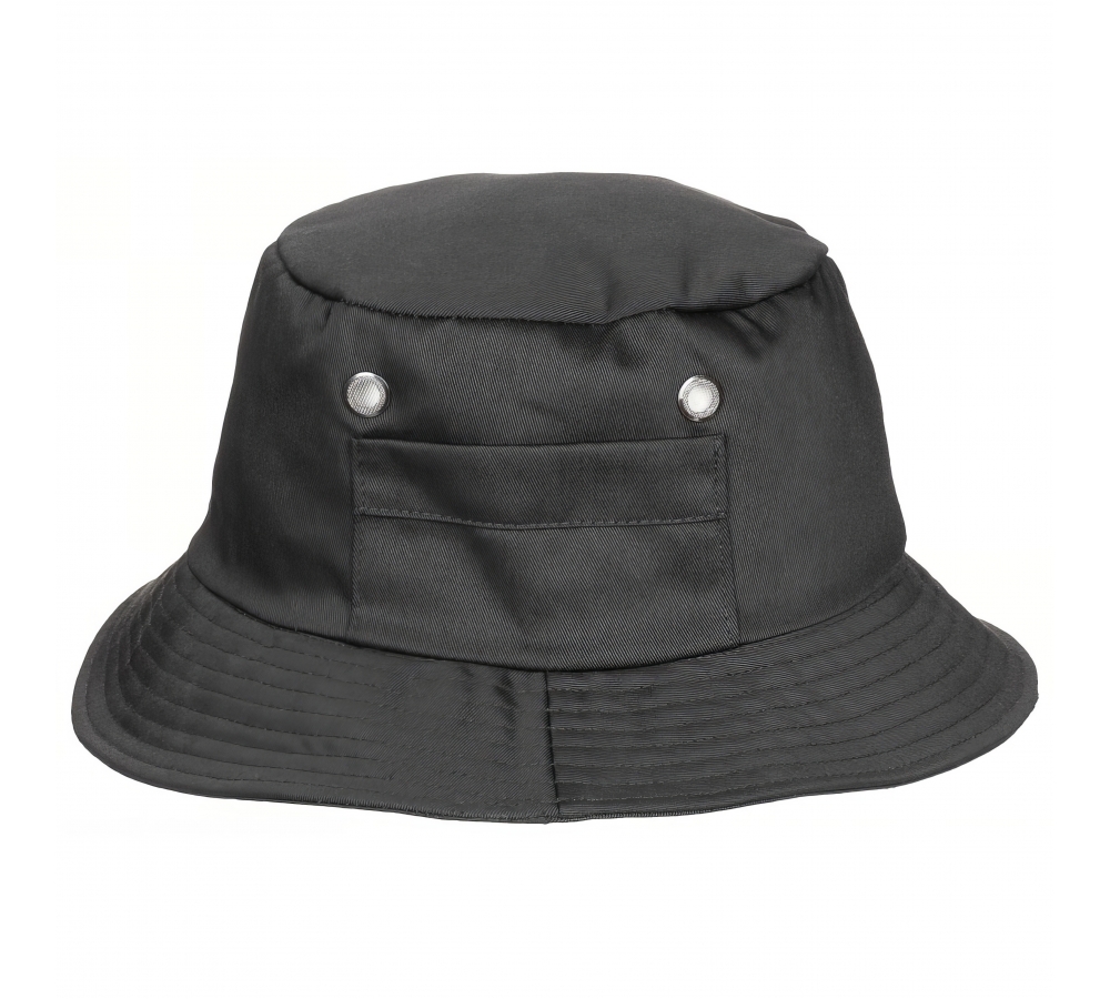 Schlapphut (Fischermütze) kleine Seitentasche schwarz