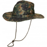 Buschhut flecktarn mit Kinnband zum Hochstellen