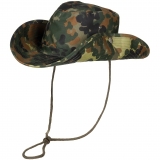 Buschhut flecktarn mit Kinnband zum Hochstellen