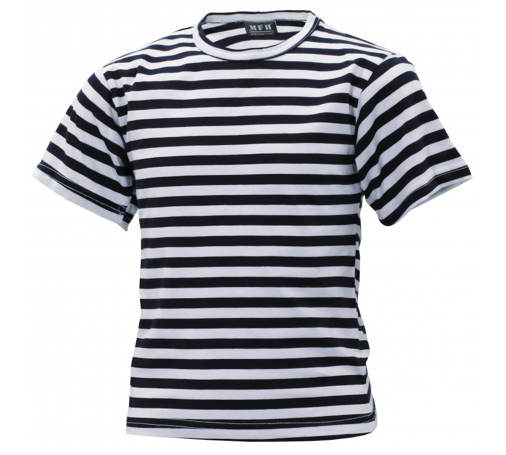Russ. Marine Kinder T-Shirt weiß-blau halbarm