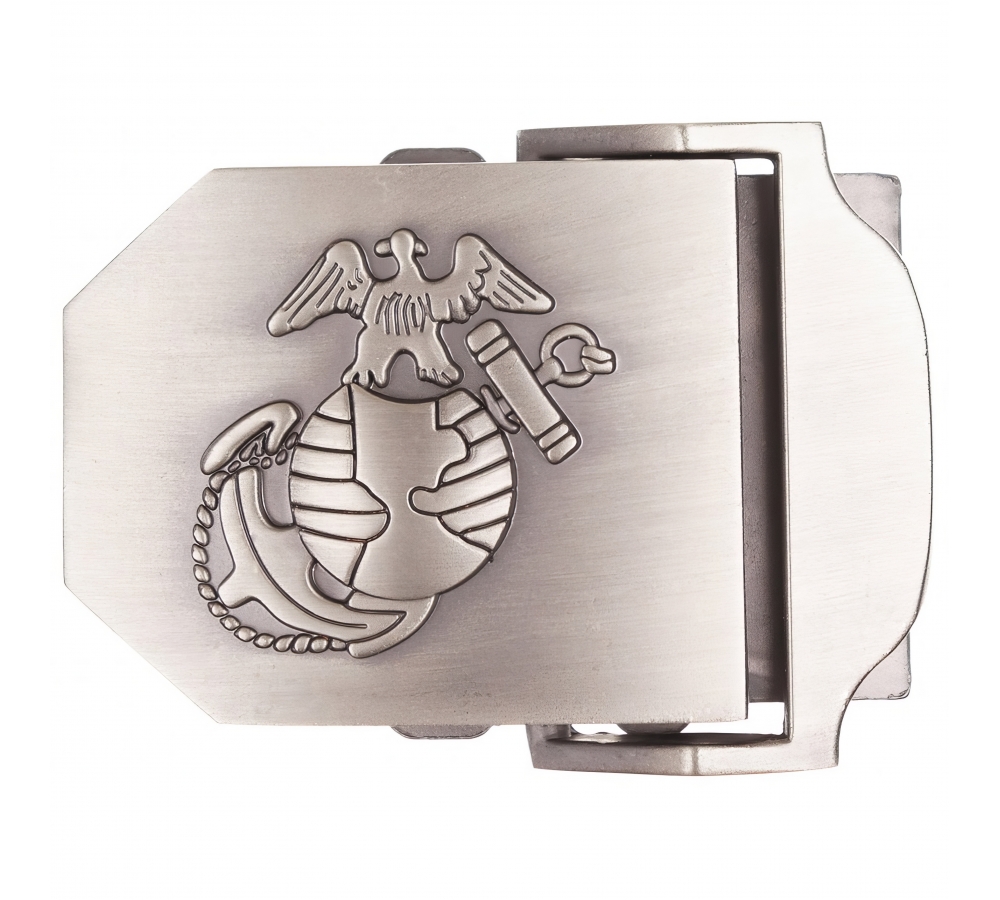 Hebilla de cinturón USMC, plateada, metal, aprox. 4 cm – MFH