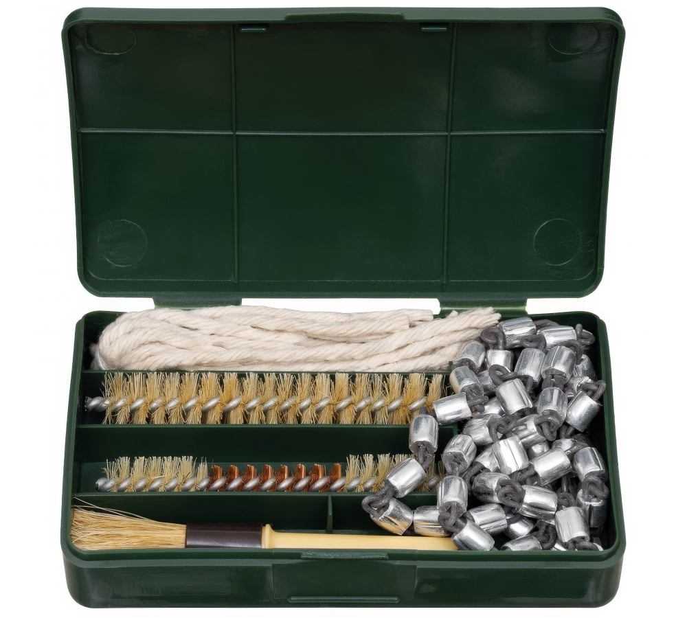 Waffen-Reinigungsset Kunststoffbox oliv