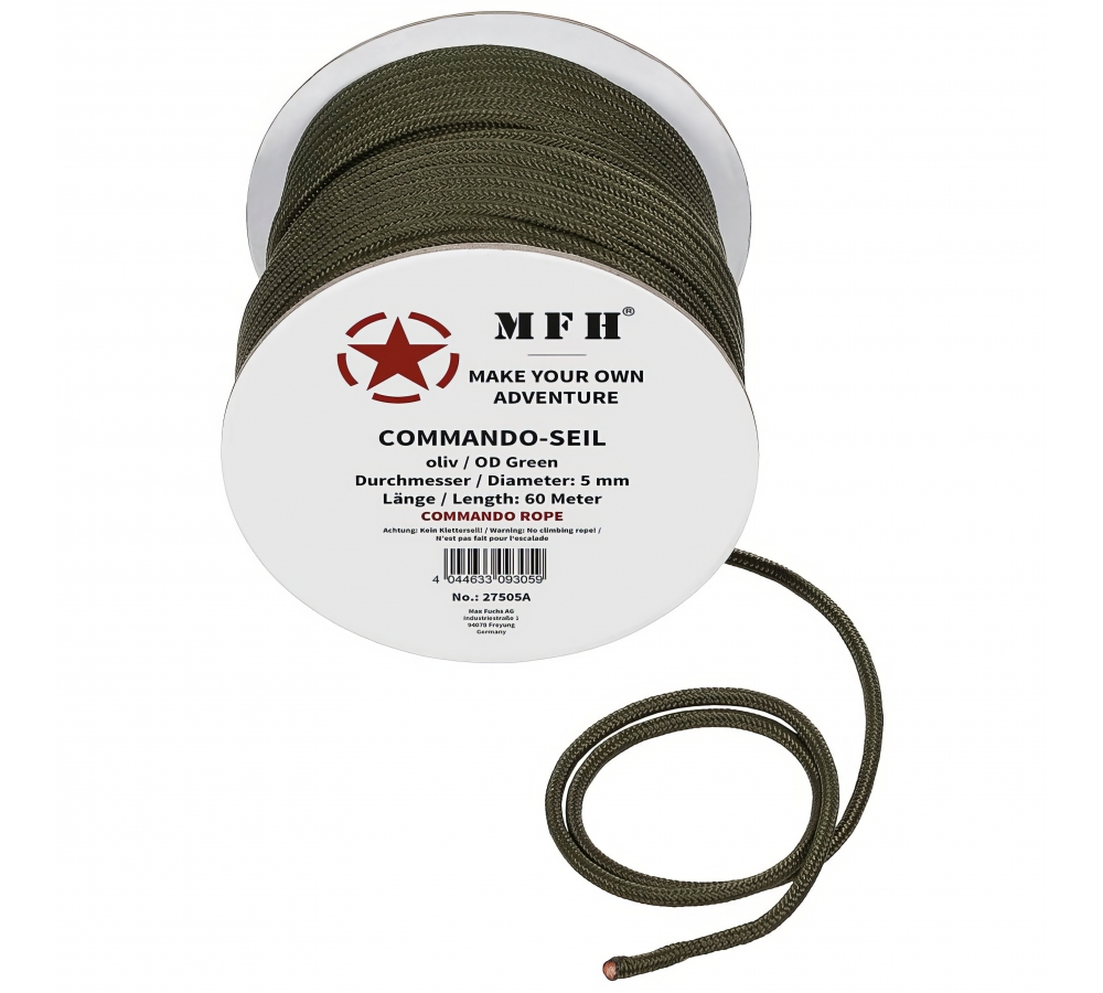 Seil oliv 5 mm 60 Meter