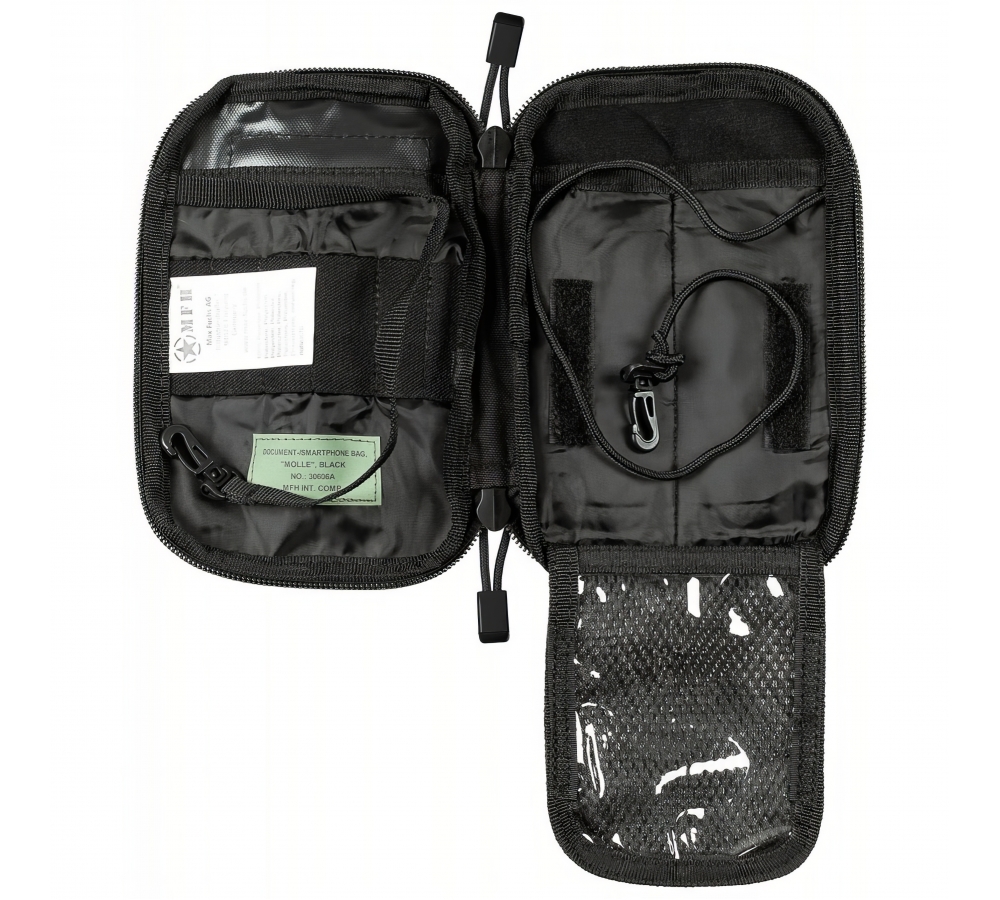 Borsa per Documenti/Smartphone MOLLE nera