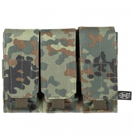 Magazine Pouch triple "MOLLE" flecktarn