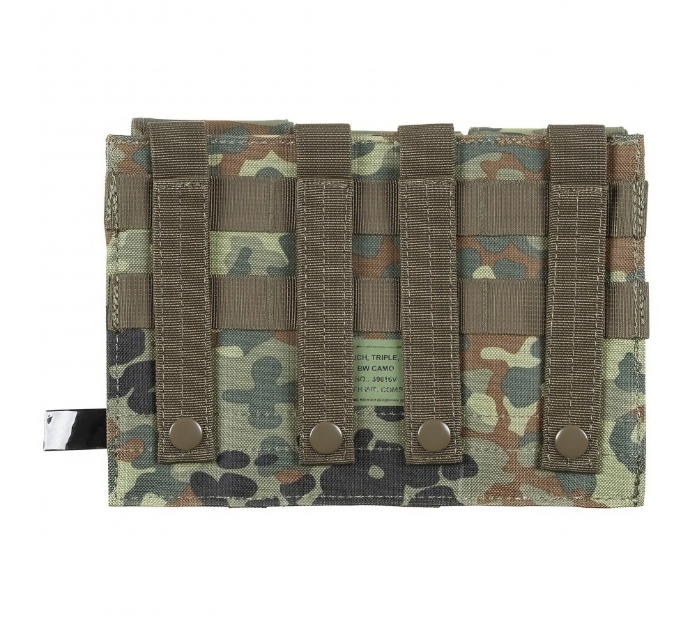 Magazine Pouch triple "MOLLE" flecktarn