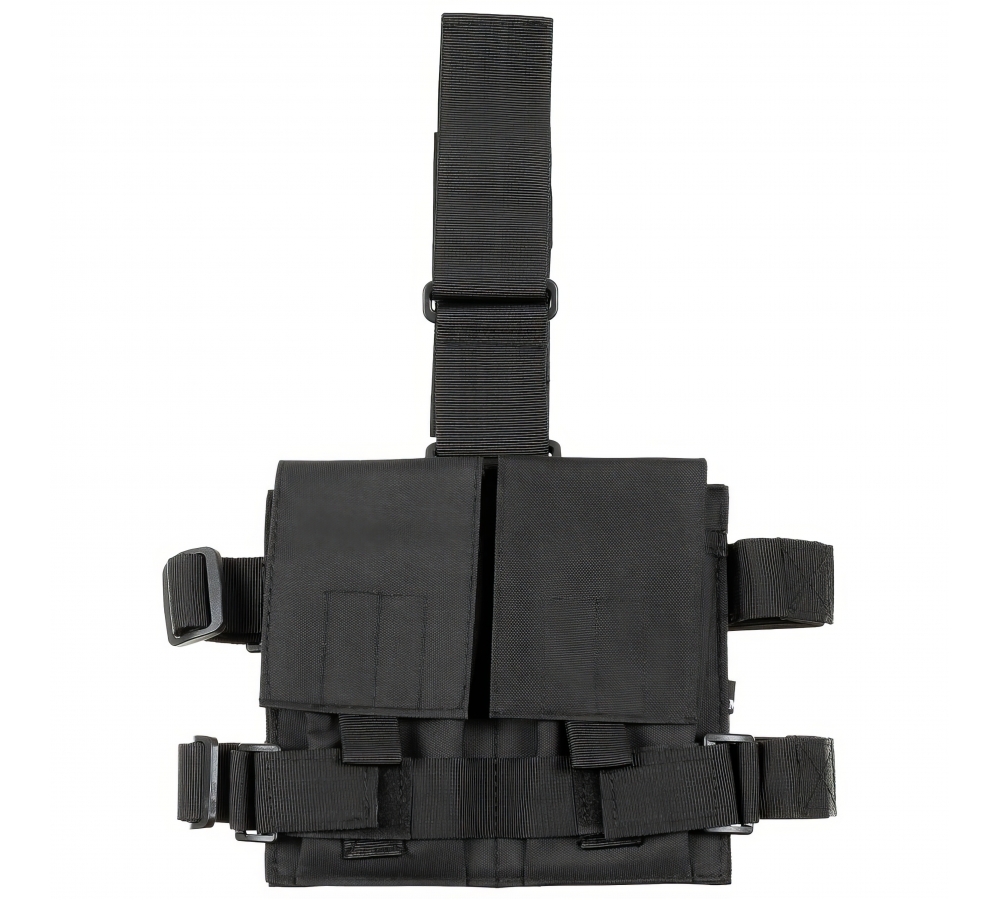 Magazine Pouch leg fixation black double
