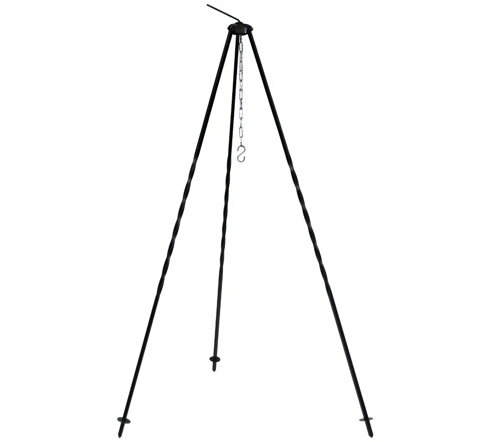 HU Tripod ca. 1.2 m Iron with chain and hook