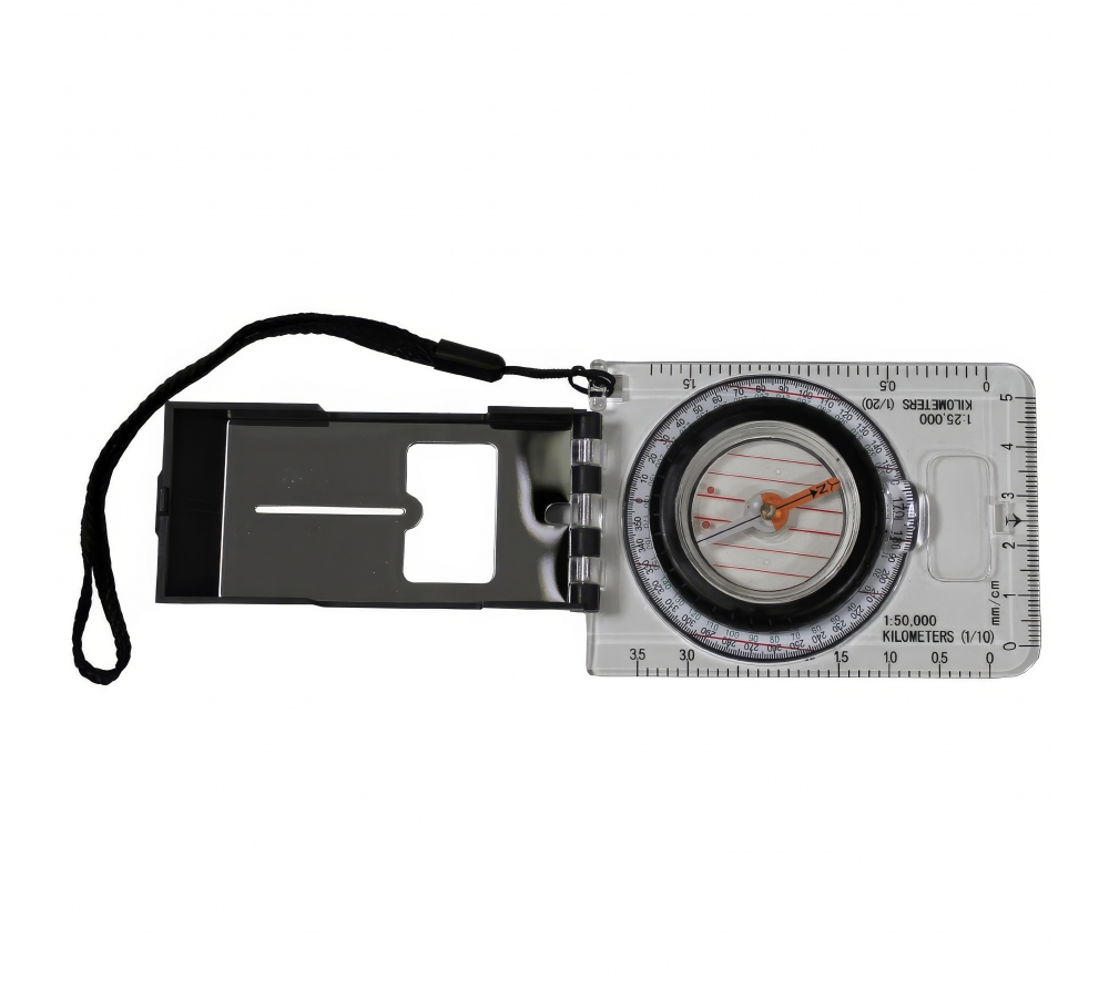 Karten-Kompass"Professional" transparent Kunststoffgehäuse
