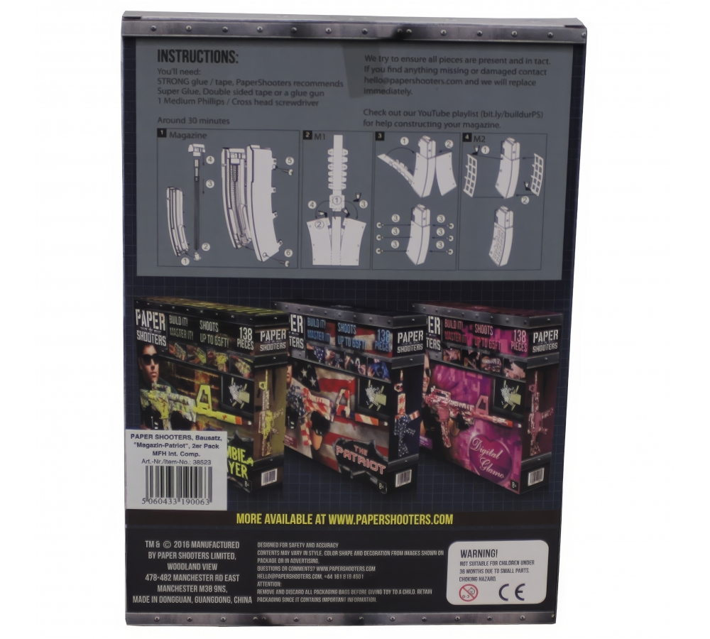 PAPER SHOOTERS Bausatz Magazin "Patriot" 2er Pack