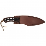 Messer "Büffel II", Griff umwickelt, Lederscheide – FoxOutdoor