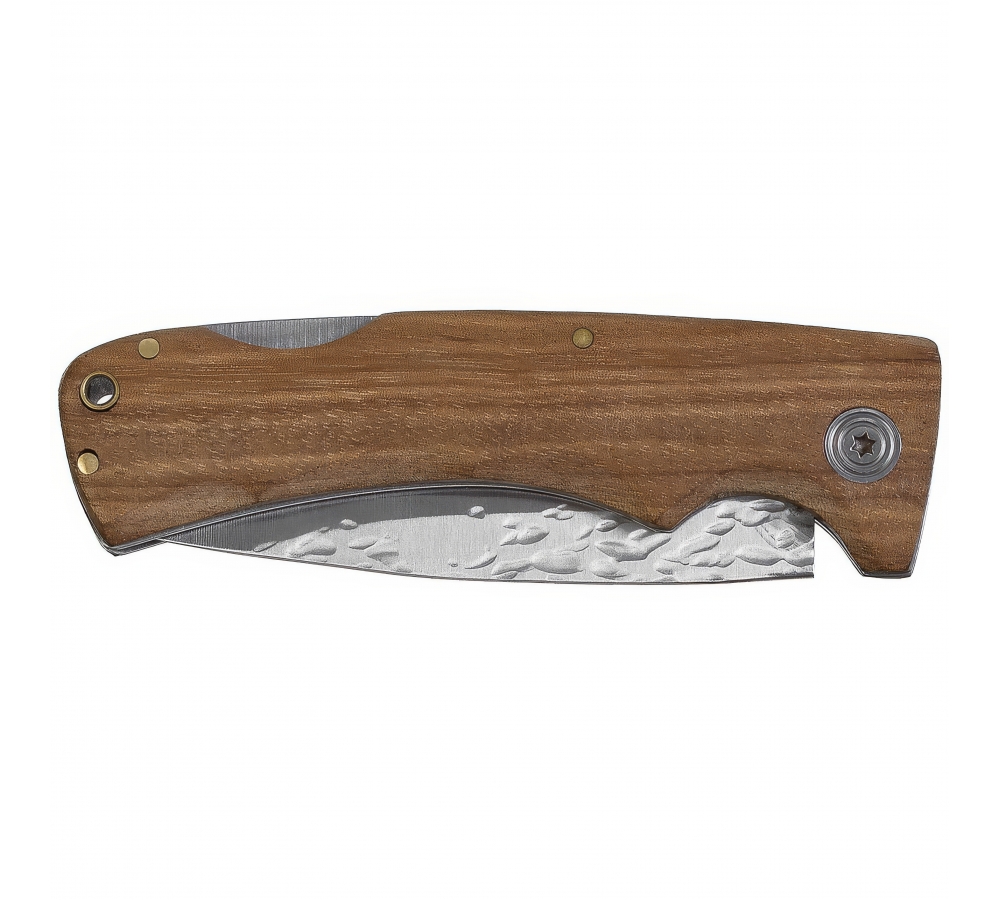 Klappmesser mit Holzgriff und Hammerschlagklinge – FoxOutdoor