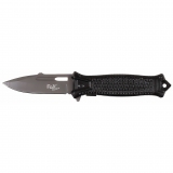 Klappmesser "Snake", schwarz, Flipper, Glasbrecher, 9,5 cm – FoxOutdoor