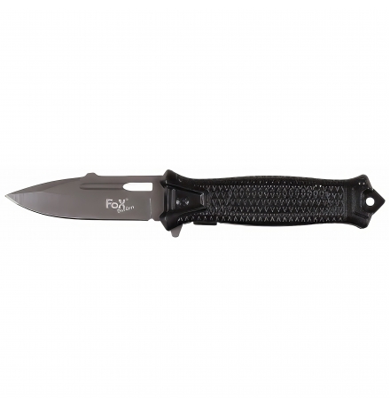 Klappmesser "Snake", schwarz, Flipper, Glasbrecher, 9,5 cm – FoxOutdoor