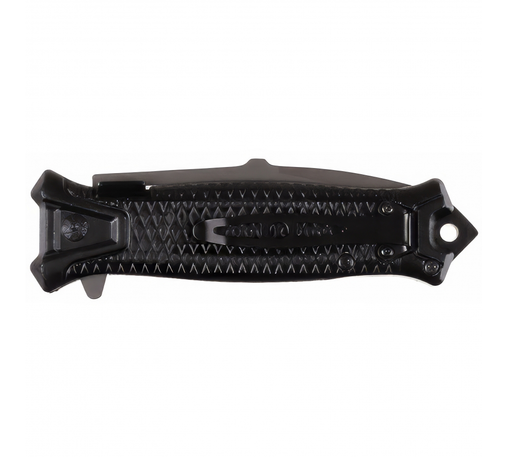 Klappmesser "Snake", schwarz, Flipper, Glasbrecher, 9,5 cm – FoxOutdoor