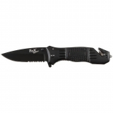 Klappmesser "Rescue", teilw. Wellenschliff, Glasbrecher – FoxOutdoor