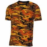 US T-Shirt "Streetstyle" orange-camo 140-145 g/m²