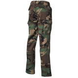 Pantalon de combat MFH US BDU, camouflage Woodland – pour plein air et usage tactique
