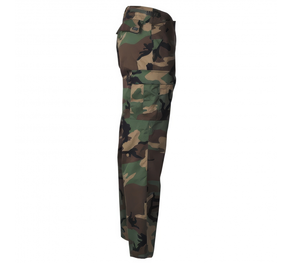 Pantalon de combat MFH US BDU, camouflage Woodland – pour plein air et usage tactique