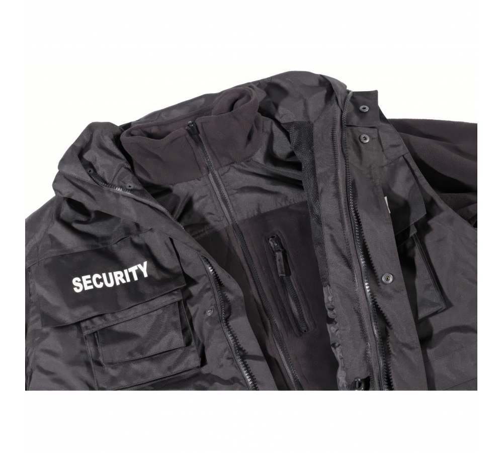 Veste Sécurité noire imperméable antistatique