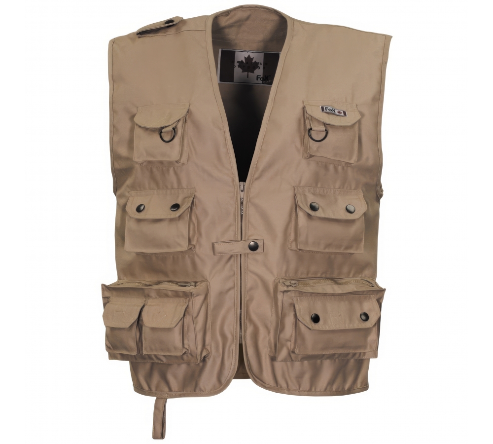 Outdoor Weste khaki schwere Ausführung