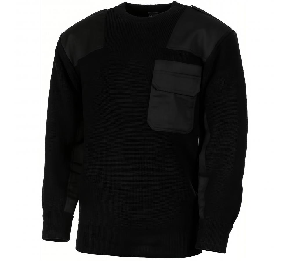 BW Pullover mit Brusttasche schwarz